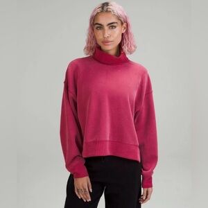 Lululemon Women's 4 Pomegranate Pink Softstream Turtleneck Pullover